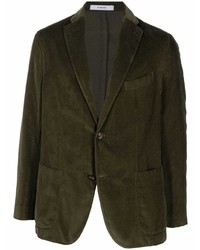 Мужской темно-зеленый бархатный пиджак от Boglioli