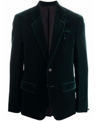 Мужской темно-зеленый бархатный пиджак от Bottega Veneta