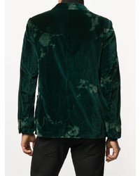 Мужской темно-зеленый бархатный пиджак от Di Liborio