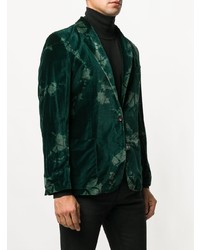 Мужской темно-зеленый бархатный пиджак от Di Liborio