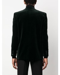 Мужской темно-зеленый бархатный пиджак от Saint Laurent