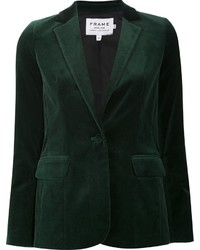 Женский темно-зеленый бархатный пиджак от Frame