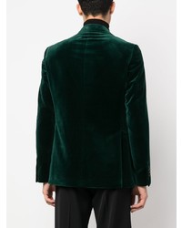 Мужской темно-зеленый бархатный пиджак от Lardini