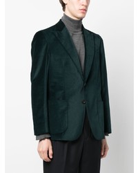 Мужской темно-зеленый бархатный пиджак от Bagnoli Sartoria Napoli