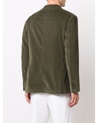 Мужской темно-зеленый бархатный пиджак от Boglioli