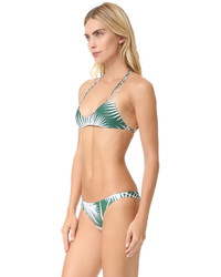 Темно-зеленый бикини-топ от Mikoh