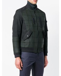Мужской темно-зеленый бомбер в шотландскую клетку от Etro