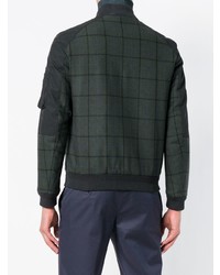 Мужской темно-зеленый бомбер в шотландскую клетку от Etro
