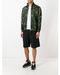 Мужской темно-зеленый бомбер с принтом от Givenchy