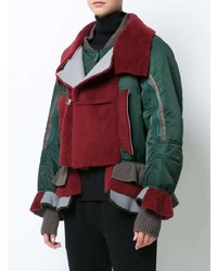 Женский темно-зеленый бомбер с украшением от Undercover