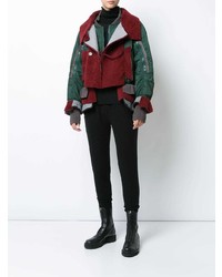 Женский темно-зеленый бомбер с украшением от Undercover