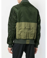 Мужской темно-зеленый бомбер от Mr & Mrs Italy