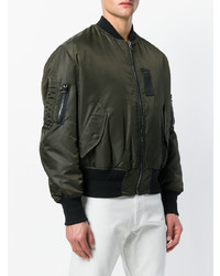 Мужской темно-зеленый бомбер от Paura