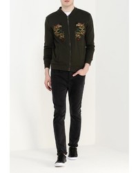 Мужской темно-зеленый бомбер от Brave Soul