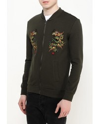 Мужской темно-зеленый бомбер от Brave Soul