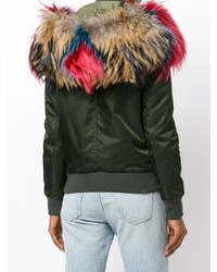 Женский темно-зеленый бомбер от Mr & Mrs Italy