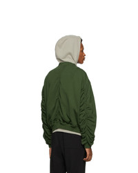 Мужской темно-зеленый бомбер от Haider Ackermann