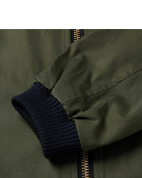 Мужской темно-зеленый бомбер от Oliver Spencer