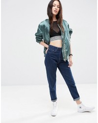 Женский темно-зеленый бомбер от Asos