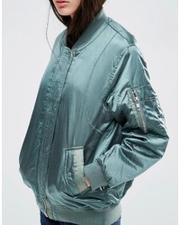 Женский темно-зеленый бомбер от Asos