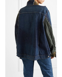 Женский темно-зеленый бомбер от Sacai