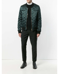 Мужской темно-зеленый бомбер от Balmain