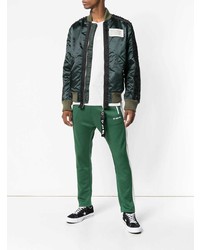 Мужской темно-зеленый бомбер от Diesel