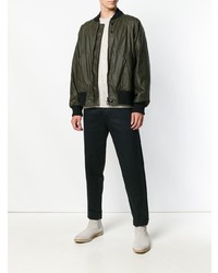 Мужской темно-зеленый бомбер от Barbour