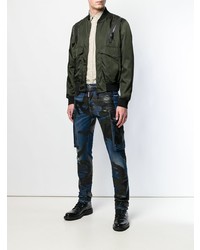 Мужской темно-зеленый бомбер от DSQUARED2