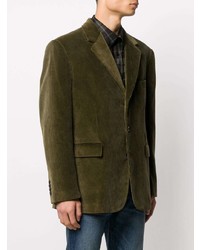 Мужской темно-зеленый вельветовый пиджак от Gucci