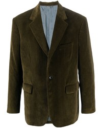 Мужской темно-зеленый вельветовый пиджак от Gucci