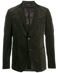 Мужской темно-зеленый вельветовый пиджак от Z Zegna