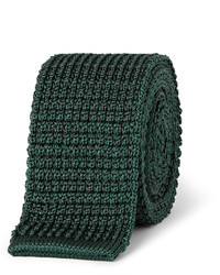 Мужской темно-зеленый вязаный галстук от Lanvin