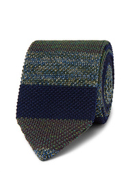 Мужской темно-зеленый вязаный галстук от Missoni