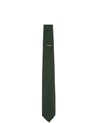 Мужской темно-зеленый вязаный галстук от Prada