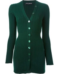 Женский темно-зеленый вязаный кардиган от Dolce & Gabbana