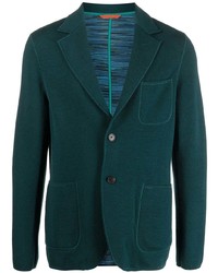 Мужской темно-зеленый вязаный пиджак от Missoni