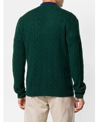 Мужской темно-зеленый вязаный свитер от Polo Ralph Lauren