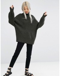 Женский темно-зеленый вязаный свитер от Weekday