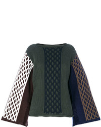 Женский темно-зеленый вязаный свитер от J.W.Anderson