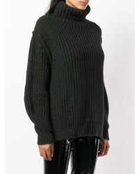 Темно-зеленый вязаный свободный свитер от Zadig & Voltaire