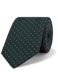 Мужской темно-зеленый галстук в горошек от Paul Smith
