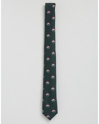 Мужской темно-зеленый галстук от Asos