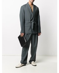 Мужской темно-зеленый двубортный пиджак от Lemaire