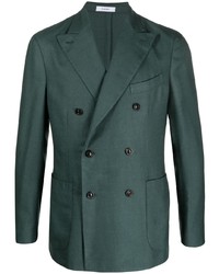 Мужской темно-зеленый двубортный пиджак от Boglioli