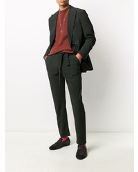 Мужской темно-зеленый двубортный пиджак от Nanushka