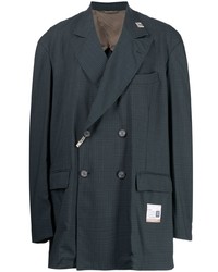 Мужской темно-зеленый двубортный пиджак от Maison Mihara Yasuhiro