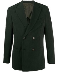 Мужской темно-зеленый двубортный пиджак от Nanushka