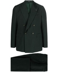 Мужской темно-зеленый двубортный пиджак от Tagliatore