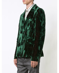 Мужской темно-зеленый двубортный пиджак от Ann Demeulemeester